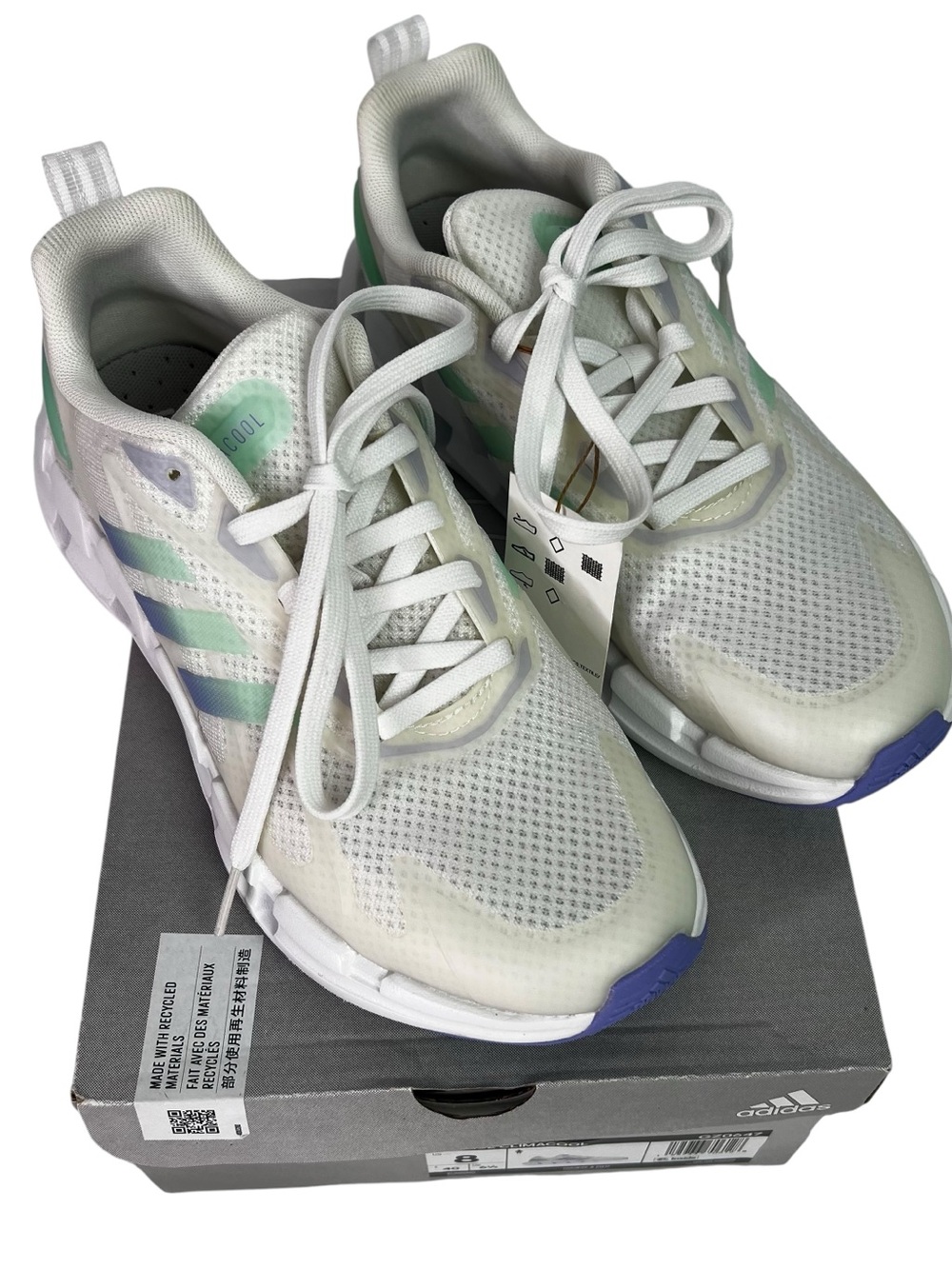 adidas Women’s Ventice Climacool Running Sneaker Sz 8 White New With Box Lace-Up